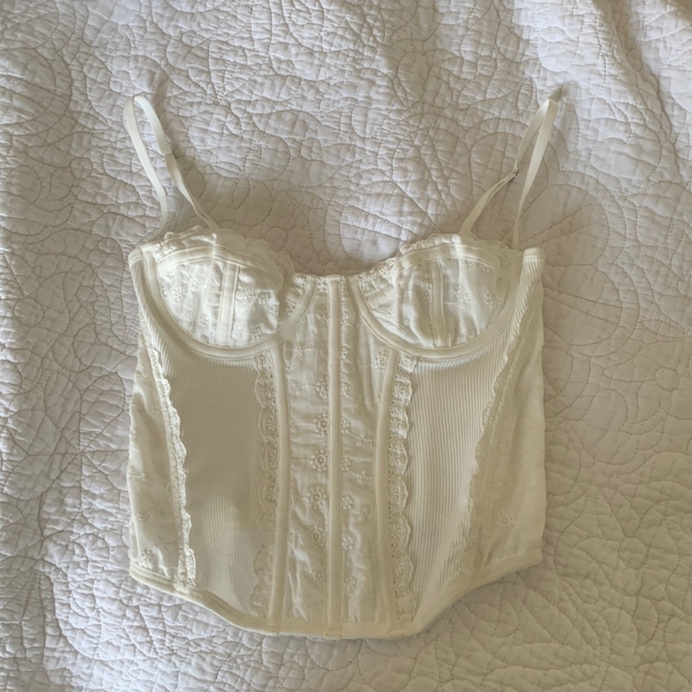 White urban outfitters corset top
